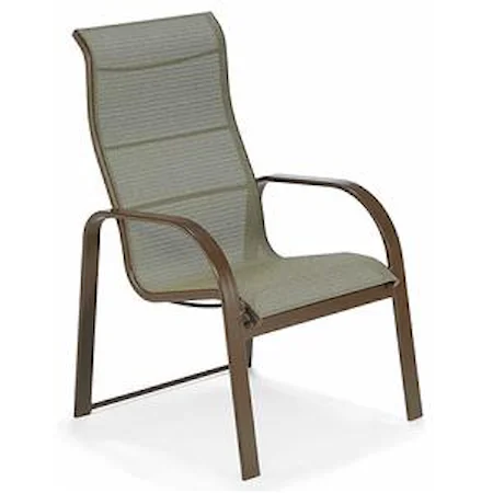 Ultimate High Back Sling Dining Chair with Aluminum Frame